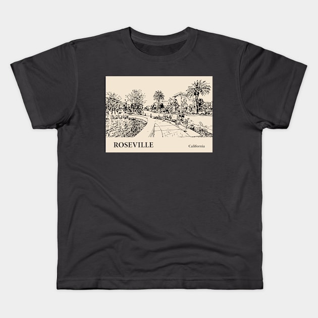 Roseville - California Kids T-Shirt by Lakeric